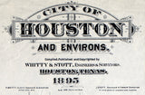 1895 Map of the city of Houston Texas