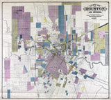 1895 Map of the city of Houston Texas