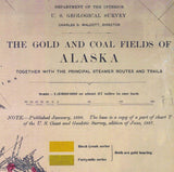 1898 Map of Alaska Gold and Coal Fields