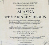 1904 Map of Mt McKinley Region Alaska