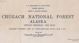 1919 Map of Chugach National Forest Alaska