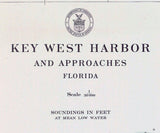 1940 Nautical Map of Key West Harbor Florida