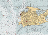 1940 Nautical Map of Key West Harbor Florida