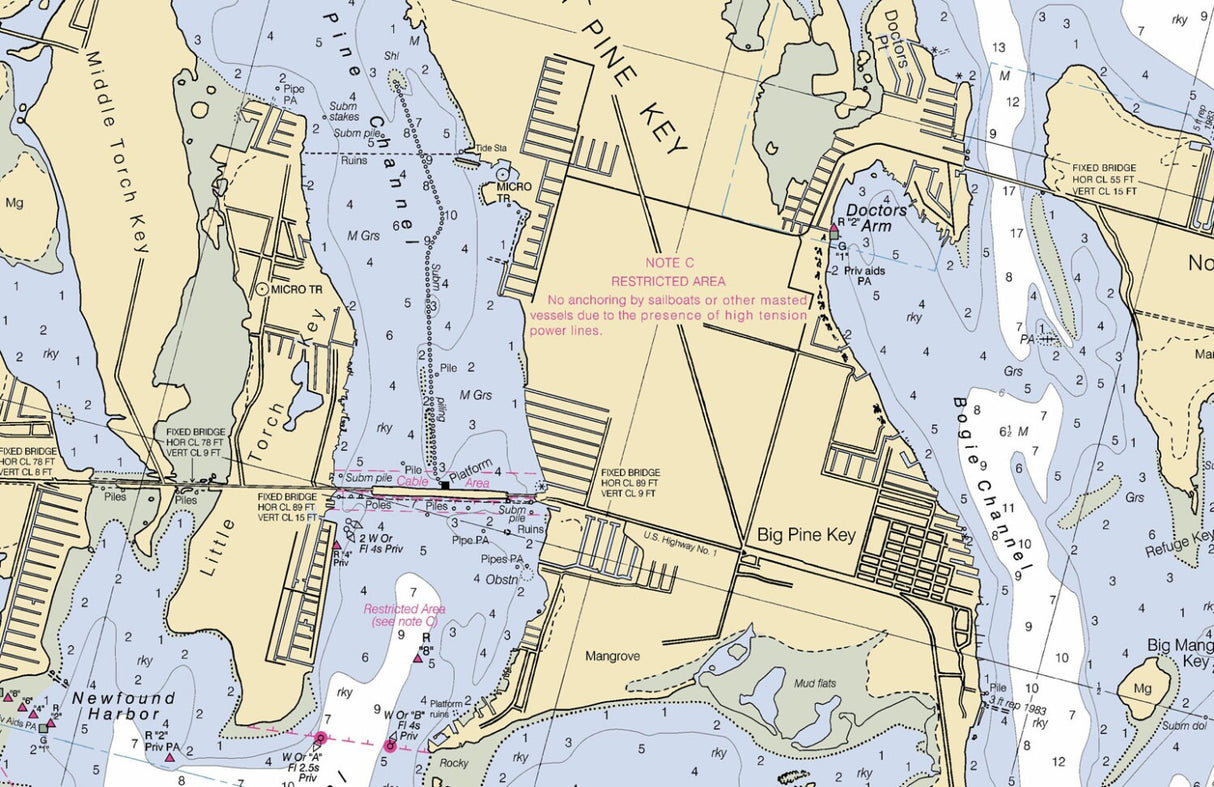 2012 Nautical Map of Bahia Honda Key to Sugarloaf Key Florida