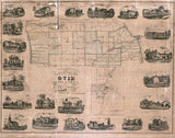 1858 Map of Ovid Seneca County New York
