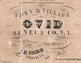 1858 Map of Ovid Seneca County New York