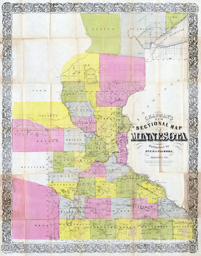 1856 Map of Minnesota