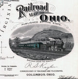 1898 Railroad Map of the State of Ohio