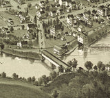 1897 Panoramic Map of Philippi West Virginia