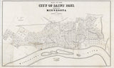 1852 Map of Saint Paul Minnesota