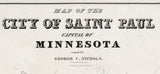 1852 Map of Saint Paul Minnesota