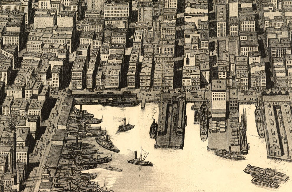 1912 Panoramic Map of Baltimore Maryland