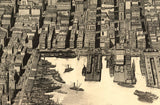 1912 Panoramic Map of Baltimore Maryland