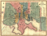 1836 Map of Baltimore Maryland