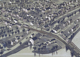 1893 Panoramic Map of Morrisville Bucks County Pennsylvania