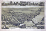 1893 Panoramic Map of Morrisville Bucks County Pennsylvania