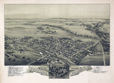 1894 Panoramic Map of Perkasie Bucks County Pennsylvania