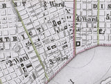1854 Normans Map of New Orleans Louisiana & Environs