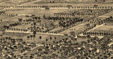 1884 Panoramic Map of Key West Florida Monroe County