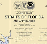 2012 Nautical Map of The Straits of Florida