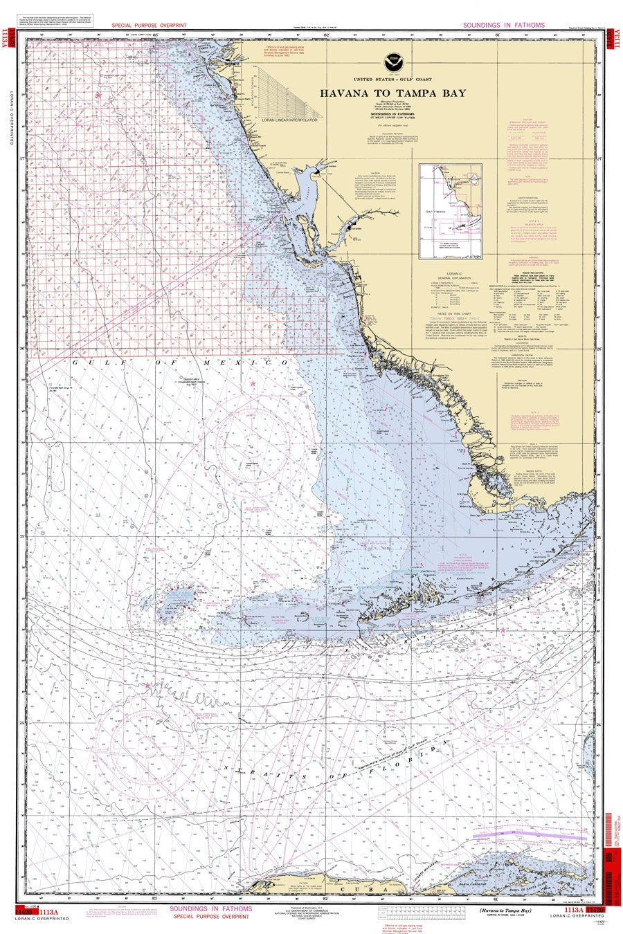 1996 Nautical Map of Tampa Bay Oil & Gas Leasing Areas