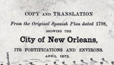 1875 Map of New Orleans Louisiana and Plantations