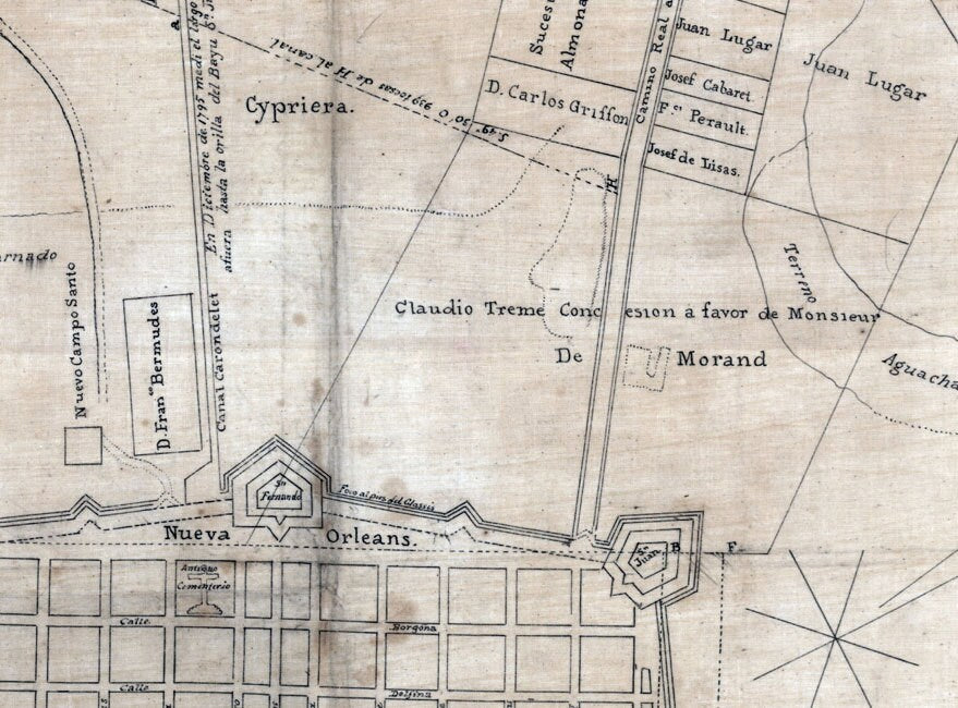 1819 Map of New Orleans Louisiana