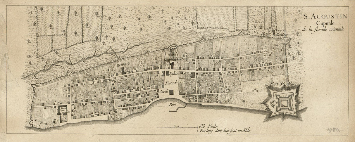 1778 Map of Saint Augustine Florida