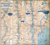 1863 Map of the Mississippi River and Valley