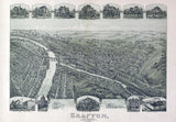 1898 Panoramic Map of Grafton West Virginia