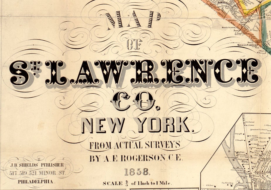 1858 Map of Saint Lawrence County New York