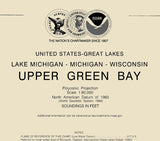 2016 Nautical Map of Upper Green Bay to Baileys Harbor Door County Wisconsin