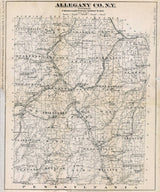 1875 Map of Allegany County New York