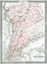 1890 Map of Westchester County New York