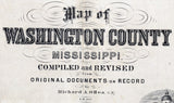 1871 Map of Washington County Mississippi