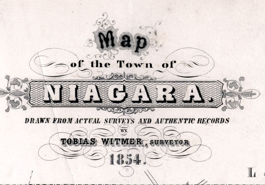 1854 Map of the Town of Niagara New York