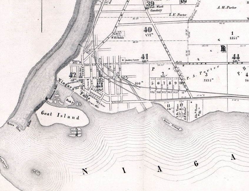 1854 Map of the Town of Niagara New York