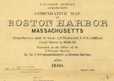 1860 Map of Boston Harbor Massachusetts