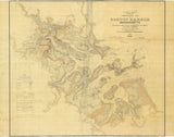 1860 Map of Boston Harbor Massachusetts