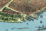 1879 Panoramic Map of New York City