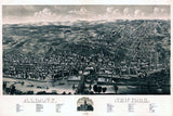 1879 Panoramic Map of Albany New York