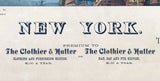 1879 Birds Eye View Map of New York City