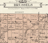 1914 Map of Brussels Township Door County Wisconsin