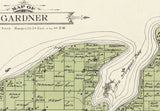 1914 Map of Gardner Township Door County Wisconsin