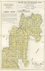 1914 Map of Liberty Grove Township Door County Wisconsin