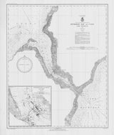 1936 Nautical Map of Sturgeon Bay & Canal Lake Michigan