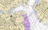 2012 Nautical Map of Boston Mass Inner Harbor