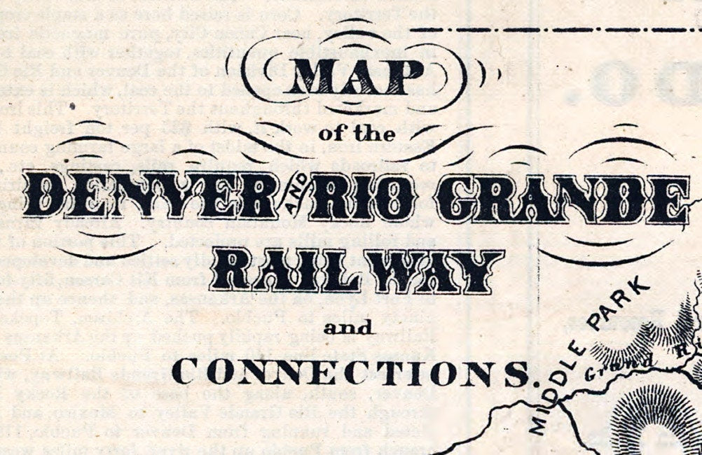 1873 Map of the Denver and Rio Grande Railway