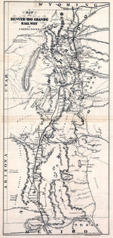 1873 Map of the Denver and Rio Grande Railway