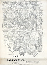 1879 Map of Coleman County Texas